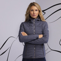 Pikeur - Veste bi-matière LEAH - Bleu gris